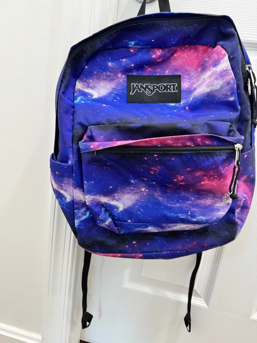 Jansport Galaxy Print Backpack in Purple and Pink